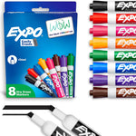 EXPO Dry Erase Markers, Low Odor Ink, Chisel Tip, 8 Count - Whiteboard, Calendar, Organization, Essential Supplies for Office, School, Classroom, Teachers