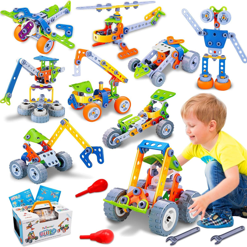 10 in 1 STEM Toys for 4 5 6 7 8+ Year Old Boy Girl Birthday Gifts Building Toys Stem Kits Activities for Kids Ages 4-8 5-7 6-8 Educational Learning Boy Toys Age 3-5 4-6 8-10 Engineering Creative Games