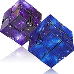 Infinity Cube Fidget Toy Stress Relieving Fidgeting Game for Kids and Adults,Cute Mini Unique Gadget for Anxiety Relief and Kill Time (Macaron Blue)