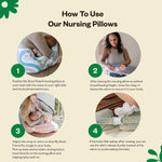 My Brest Friend Nursing Pillow - Deluxe - Enhanced Comfort w/ Slipcover - Ergonomic Breastfeeding Pillow For Ultimate Support For Mom & Baby - Adjustable Pillow W/ Handy Side Pocket, Soft Rose