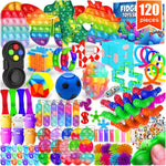 Fidget Toys, 120 Pack Party Favors for Kids 8-12 4-8, Sensory Toy for Autism Autistic Anxiety Children Boys Girls, Classroom Treasure Box Prizes Pinata Stocking Stuffers Gifts Carnival ADHD