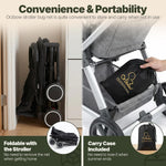 Orzbow Baby Mosquito Net for Stroller, Universal Fit, Breathable, Black | Tear-Resistant Mesh, Insect Barrier w/Travel Bag for Stroller, Car Seat, Bassinet, Cradle, Mini Cribs, Baby Summer Essential