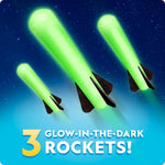 National Geographic Air Rocket Launcher Science Kit for Kids 8–12 with Glow-in-the-Dark Foam Rockets and Adjustable Launch Base
