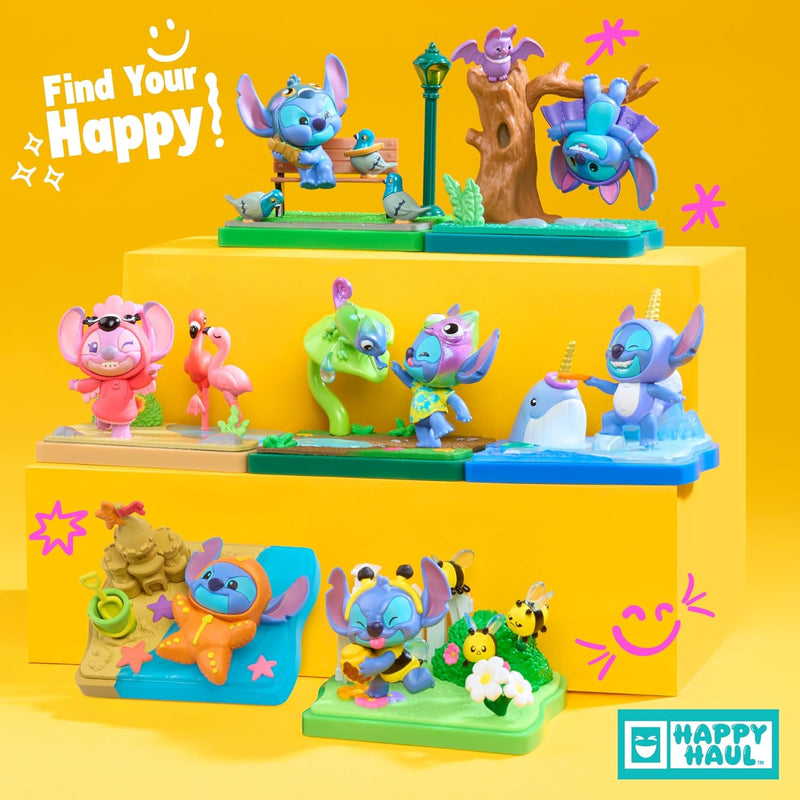 HAPPY HAUL Disney Stitch Goes Wild Scene Setters, Surprise Collectible Toy Figure in Blind Box with Scenic Base and Accessories, 3 Inches Tall, Short-Run Drop, Ages 8 and up