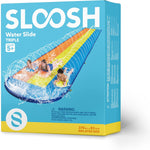 Sloosh Triple Water Slide with 3 BodyBoards, 22.5FT Lawn Water Slip Splash Pad Slide Summer Toy with Build in Advanced Sprinkler for Kids Adults Backyard Summer Water Fun