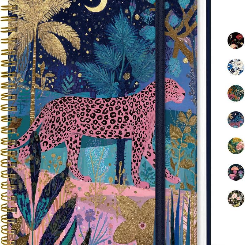 Taja Lined Spiral Notebook Journal for Women A5(5.8" × 8.3"), Cute Hardcover Notebook for Work, School & Note Taking, Pretty College Ruled Journal for Writing, 140 Pages, Sunset