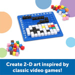 Learning Resources STEM Explorers Pixel Art Challenge, science kit for kids, ages 5+, fine motor skills, math manipulatives, pattern blocks, gifts for boys and girls