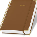Aesthetic Thick Spiral Notebook Journal For Women in B5 Format - Modern Linen Hardcover College Ruled Note Book With 300 Lined Pages - Perfect For Writing And Staying Organized at Work or School