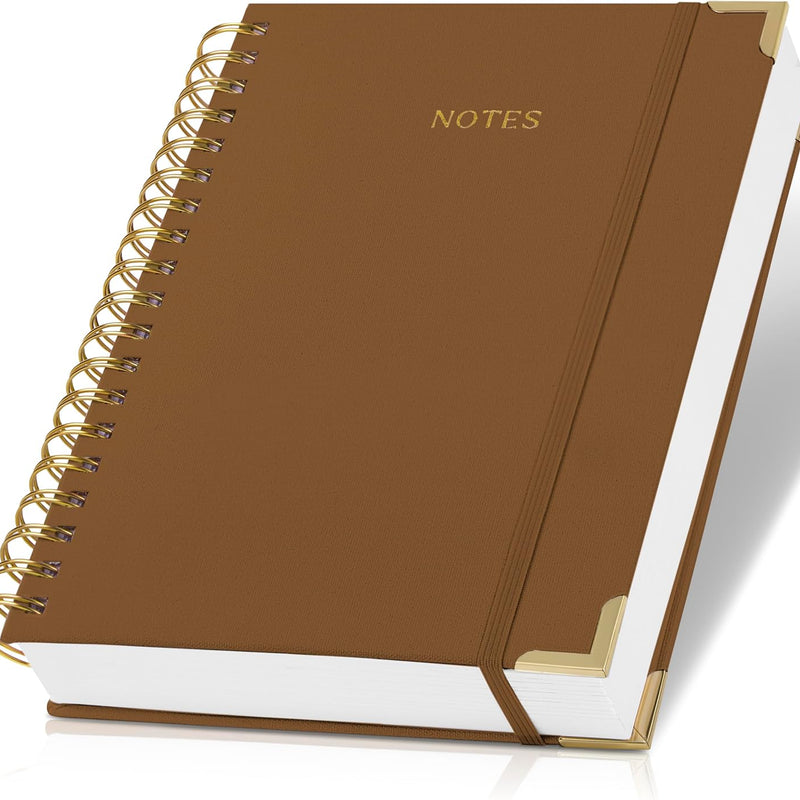Aesthetic Thick Spiral Notebook Journal For Women in B5 Format - Modern Linen Hardcover College Ruled Note Book With 300 Lined Pages - Perfect For Writing And Staying Organized at Work or School