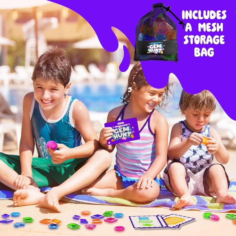 Dan&Darci Pool Gem Hunt Diving Game for Kids - Pools Toys for Kid Ages 6 7 8 9 10 11 12 Year Old - Water Games Swimming Dive Toy - Gifts for Girls, Boy Ages 6-8, 8-12, Summer Fun