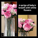 lego botanicals pink roses artificial flowers building set for adults, gifts for birthdays, room decor