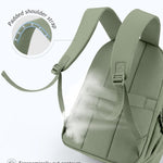 Uselike Travel Backpack for Women, 15.6 Inch Laptop Backpack, Quilted College Bookbag, Cute Work Backpacks, Water Resistant (Sage Green)