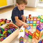 Coodoo Magnetic Tiles Starter Pack for 3+ Year Old Kids, 40PCS, Safe Creativity Toddler Toy with Carrying Bag