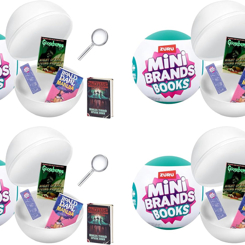 Mini Brands Books Capsule by ZURU Real Miniature Book Brands Collectible Toy, Capsules of 5 Mystery Miniature Books with Real readable Pages and Accessories for Kids, Teens, Adults (Single Capsule)