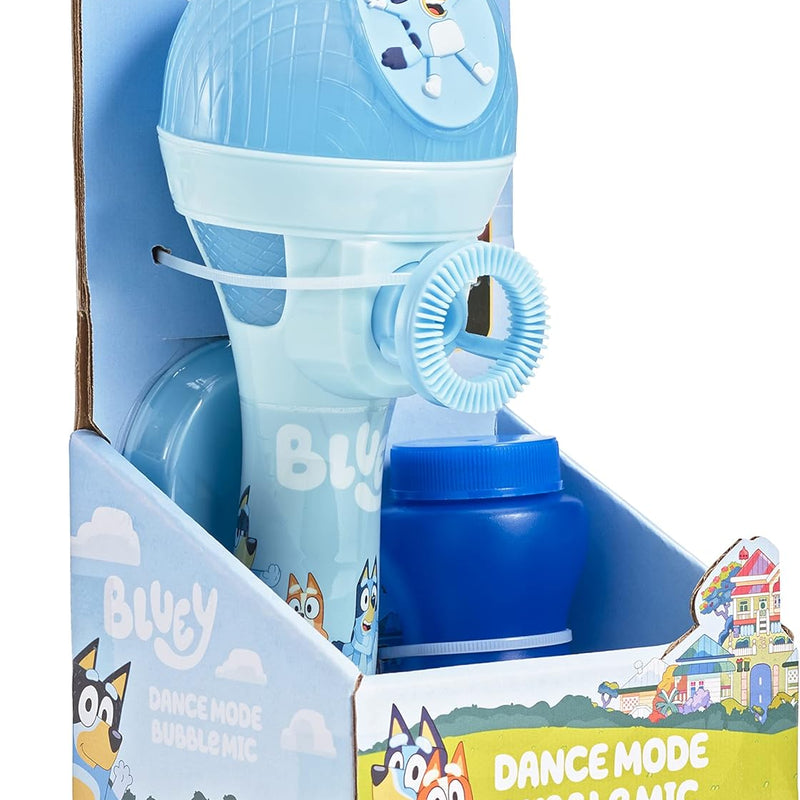 Bluey Dance Mode Bubble Machine and Toy Microphone with Bubble Solution for Kids