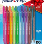 Paper Mate InkJoy 100RT Retractable Ballpoint Pens, Medium Point (1.0mm), 20 Count - Teacher Essentials, Colorful Office Supplies, Note-Taking, Back to School