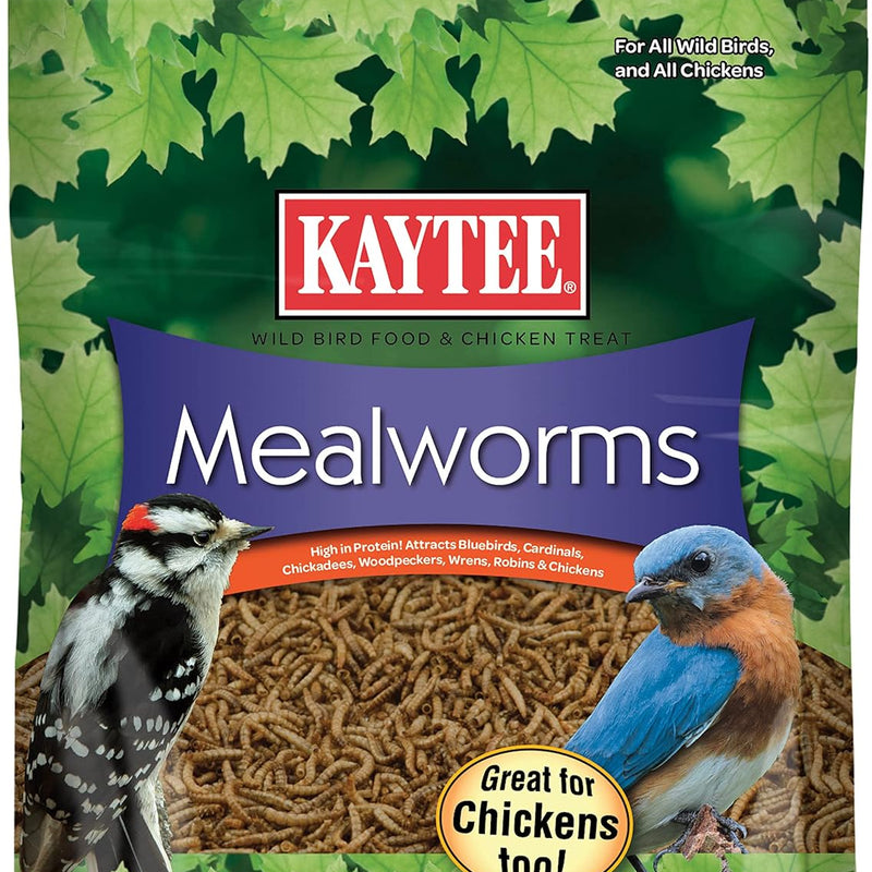 Kaytee Wild Bird Food Mealworms For Bluebirds, Wrens, Robins, Chickadees, Woodpeckers, Cardinals & Chickens, 3.5 Ounce