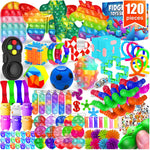 Fidget Toys, 120 Pack Party Favors for Kids 8-12 4-8, Sensory Toy for Autism Autistic Anxiety Children Boys Girls, Classroom Treasure Box Prizes Pinata Stocking Stuffers Gifts Carnival ADHD