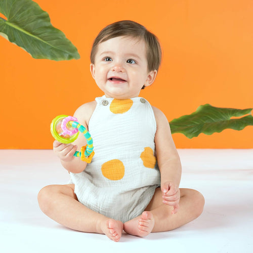 Bright Starts Baby Rattle And Teether Toy, BPA-Free, Ages 3 Months Plus