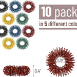 Mr. Pen- Spiky Sensory Rings, 10 Pack, Jewel Tones, Stress Relief Fidget Sensory Toys, Fidget Ring for Anxiety, Massager, Individuals with BFRB, ADHD and Attention Disorder