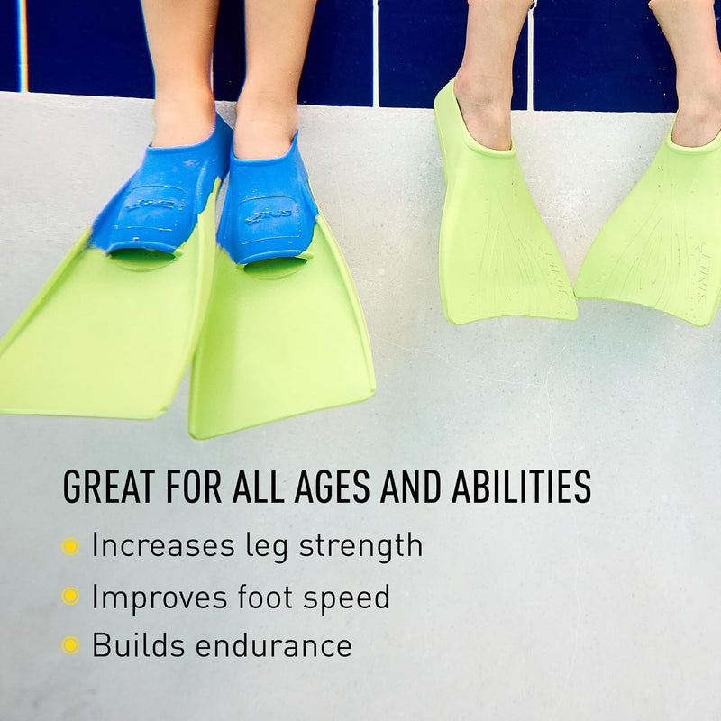 FINIS Long Floating Swim Training Fins for Kids - Improves Kick Technique & Body Position