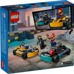 LEGO City Go-Karts and Race Drivers Toy Playset, 2 Driver Minifigures, Racing Vehicle Car Toys, Ages 5+, 60400