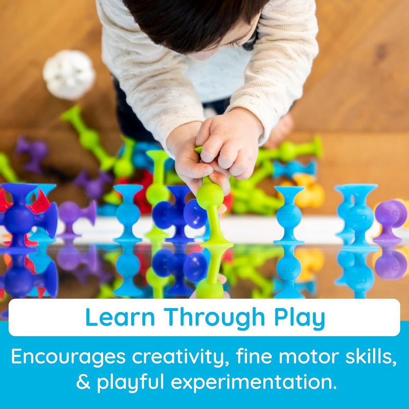 Fat Brain Toys Squigz Starter Set - Suction Bath Toys for Kids 3+