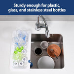 Dr. Brown's Sink Caddy for Baby Bottles and Parts with Two Brush Holders, Over the Sink Kitchen Storage, Drying Rack, and Organizer, BPA-Free