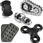 5 Pcs Fidget Toys Adults & Teen Metal Fidgets Spinner for Teens Boys Magnetic Slider Cool Gadgets Office Desk Toy Stress Relief Sensory Items Figette for Classroom Autism ADHD Anxiety Gifts