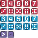 MAGNA-TILES microMAGS Learn Numbers 56-Piece Magnetic Construction Set, The Original Magnetic Building Brand