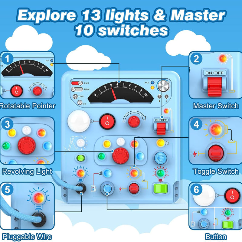 busy-board-montessori-toys-for-toddlers-1-2-3-4-year-old-with-13-led-lights-and-sensory-activities