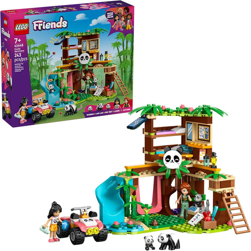 LEGO Friends Panda Sanctuary Animal Care Building Toy for Kids Ages 7+ with 2 Minifigures and Panda Toys