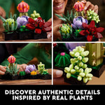 LEGO Botanicals Succulents Artificial Plant Building Set for Home Decor Adults Ages 18+