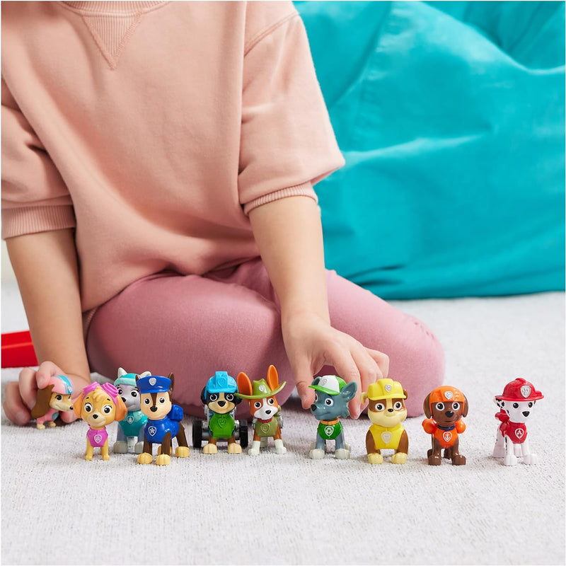Paw Patrol, 10th Anniversary, All Paws On Deck Toy Figures Gift Pack with 10 Collectible Action Figures, Kids Toys for Ages 3 and up