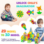 cossy 120Pcs Magnetic Tiles Magnetic 3D Building Blocks Set Educational Construction Toys for 3 4 5 6 7 8 Year Old Boy and Girl with Stronger Magnets, Educational Toys, Recreational, Conventional