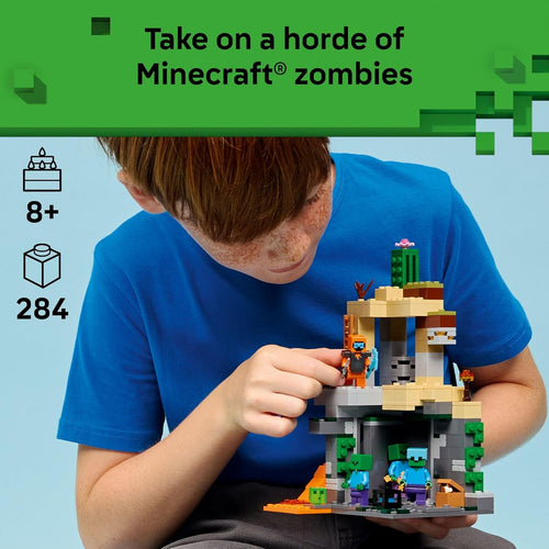 LEGO Minecraft Wandering Wastelands Minifigure, Desert Biome Zombie Dungeon Building Toy for Boys & Girls, Ages 8+
