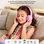 Belkin SoundForm Mini 2 Bluetooth Kids Headphones, On Ear, 55H Battery Life | Toddler headphones, 85dB Volume Limit, Built-in Mic, Wired Connection Option, iPad, Android Tablet, School, Travel