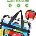 MAY TREE Clear Bag for Stadium Events, 12x5.5x12 Clear Tote Bag for Work | Non-detachable Reinforced Straps, Clear Tote Bag for Work, Sporting Events & Gym, Stadium Approved Transparent Bag