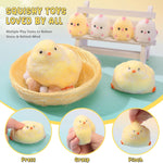 6Pcs Taba Handmade Squishy Chick Toys Stress Relief Squeeze Toy. Cute Sensory Toys. Handmade Soft Silicone StickyToys. Bouncy Stress and Relaxation Toys. Stretchable Springy Toys