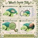 gnomantic Turtle Weighted Stuffed Animals - 22 Inch 4.5 Pounds Weighted Plushies Sea Turtle Stuffed Animal - Big Tortoise Plush Pillow - Cute Plush Toys Gifts for Kids & Adults (Green)