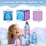 GobiDex Magnetic Building Blocks Princess Castle with 2 Dolls & Stairs, STEM Magnetic Tiles Building Toys for Kids Ages 3-5 4-8, Magnets Sensory Toddler Toys Birthday Gifts for 3+ Year Old Girls Boys