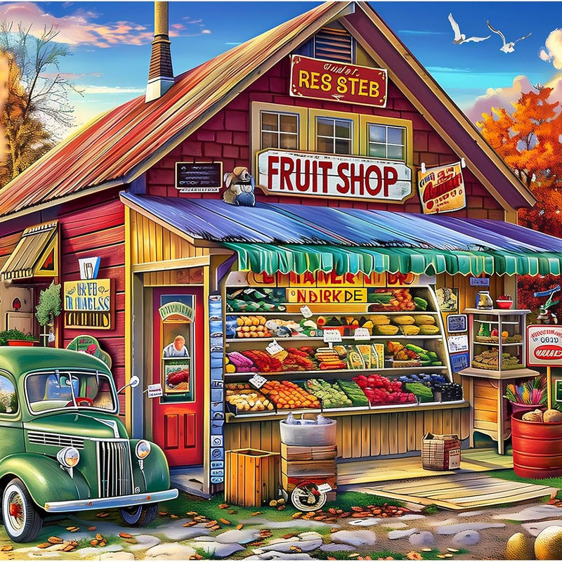 500-piece adult jigsaw puzzle with hamburger theme and 20.5x15 in size