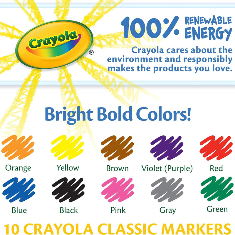 Crayola Fine Line Markers Classpack (200ct), Teacher Classroom Must Haves & Essentials, Bulk Kids Markers For Preschool, Kindergarten, Elementary School