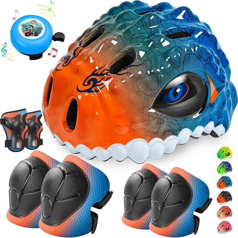 Toddler/Kids Bike Helmet Set with Adjustable Helmet and Protective Gear for Boys and Girls