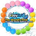 Reusable Water Balloons 12PCS - Summer Water Toys for Pool Beach & Outdoor, Self-Sealing Refillable Water Bombs for Kids Ages 3-14, Magnetic Splash Balls for Kids Fun Games & Activities