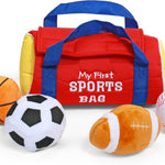 GUND Baby My First Sports Bag 5-Piece Sensory Plush Toy Playset for Babies