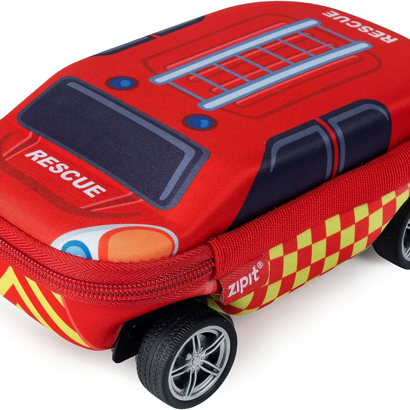 ZIPIT Police Car Pencil Case for Boys, Large Capacity Pencil Box, Blue