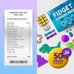 Fidget Poppers Pack – 50 Pcs Fidget Toys, Party Favors for Kids 8-12, Stocking Stuffers, Bulk Sensory Toys for Classroom Treasure Box Prizes, Goodie Bags, Birthday Gifts