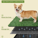 Powools Grass Pad for Dogs Potty - 3-Layer Reusable Dog Grass Pad with Tray, Washable Artificial Grasses Dog Potty Tray with Drainage Holes, Indoor & Outdoor Grass Pee Pad for Dogs, 30" x 20"
