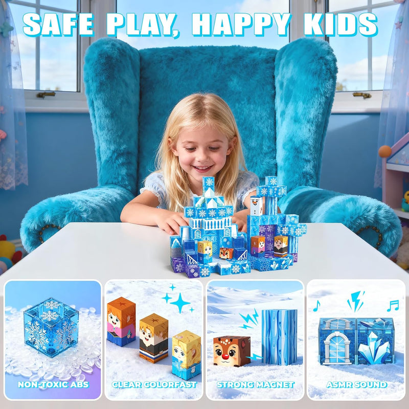 150Pcs Magnetic Building Blocks for Kids, Sensory Toy for STEM, Christmas Gifts